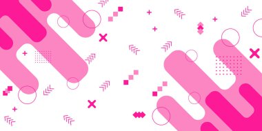 Pembe renk kombinasyonu resim tasarımı ile asgari soyut geometrik arkaplan