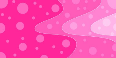 Abstract smooth wave pattern background with deep pink color combination art illustration design