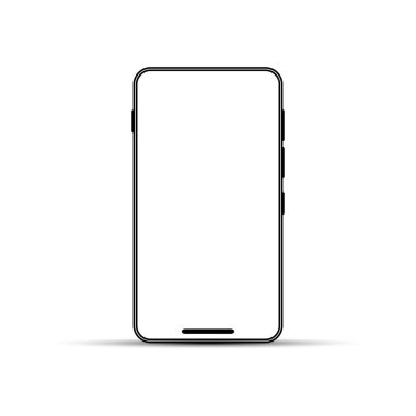 Minimal realistic 3d high quality vector mobile mockups design.