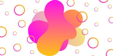 Minimal vector gradient color fluid shape background design
