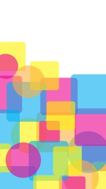 Renkli Şeffaf Geometrik Şekiller Mobil Arkaplan