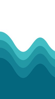 Soyut Su Dalgaları Mobil Arkaplanı. Katmanlı Renk Eğrisi Duvar Kağıdı