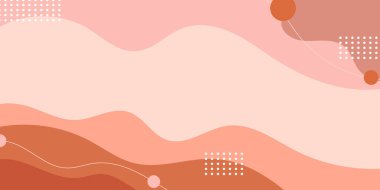 Soyut Sıvı Arkaplan Tasarımı. Modern Tasarım İçin Moda Dalgalı Şekiller, Organik Renkler ve Minimalist Geometrik Elementler 