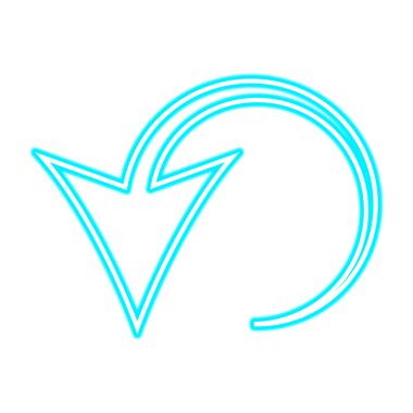 Neon Oku Geri Al Tasarımı Parlayan Ters PNG Simgesi Tasarımı