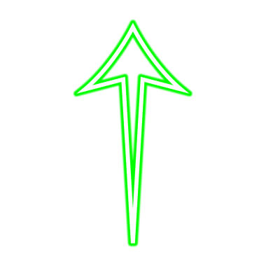 Neon Arrow Up Logosu Geleceğin Parlak Yönlendirme Simgesi PNG