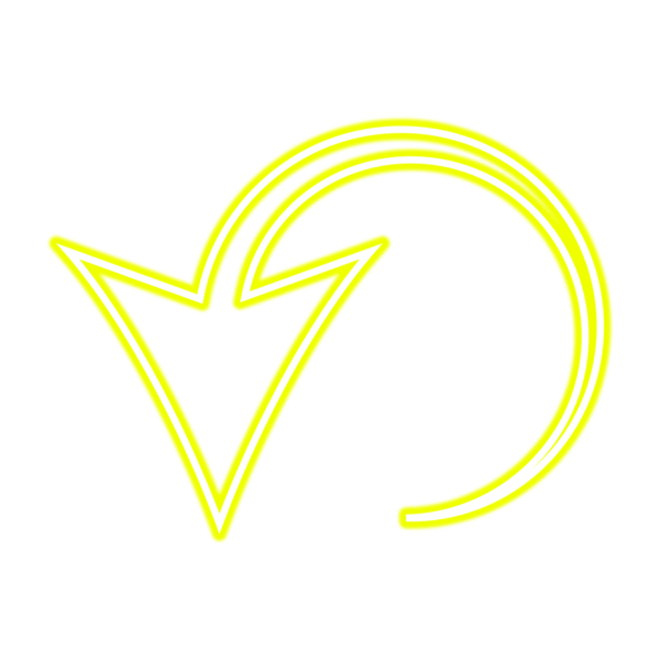 Neon Oku Geri Al Tasarımı Parlayan Ters PNG Simgesi Tasarımı