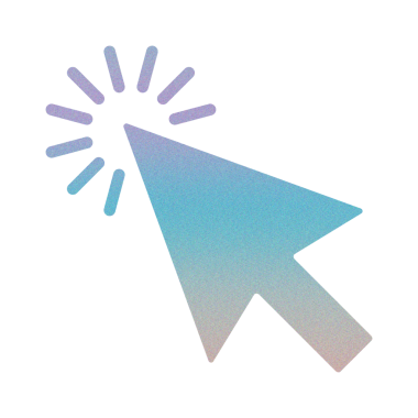 Grainy Gradient İmleci Simge Tasarımı. Desenli Dijital Fare Etkileşimi İşaretleyici 