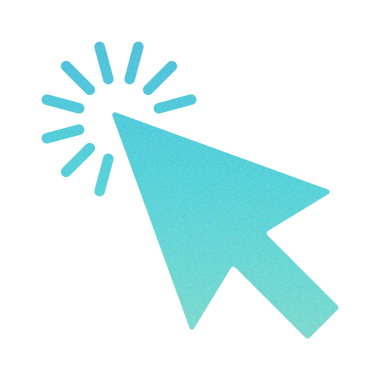 Grainy Gradient İmleci Simge Tasarımı. Desenli Dijital Fare Etkileşimi İşaretleyici 