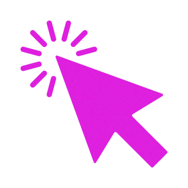 Grainy Gradient İmleci Simge Tasarımı. Desenli Dijital Fare Etkileşimi İşaretleyici 