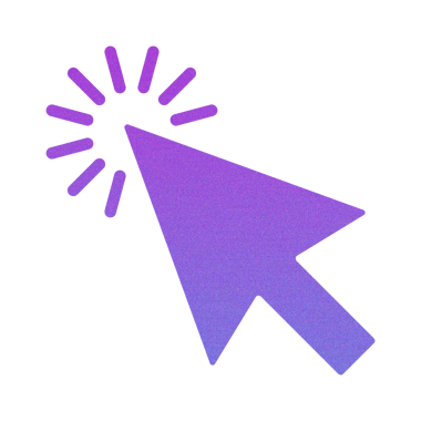 Grainy Gradient İmleci Simge Tasarımı. Desenli Dijital Fare Etkileşimi İşaretleyici 