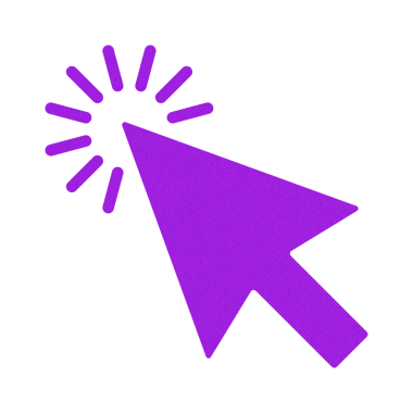 Grainy Gradient İmleci Simge Tasarımı. Desenli Dijital Fare Etkileşimi İşaretleyici 