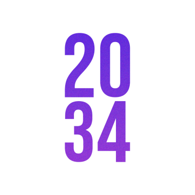 Soyut Grainy Gradient Yılı 2034 PNG. İzole edilmiş Modern Yeni Yıl Geleceği Şeffaf Geçmişi