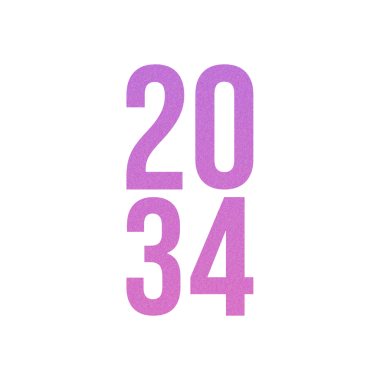 Soyut Grainy Gradient Yılı 2034 PNG. İzole edilmiş Modern Yeni Yıl Geleceği Şeffaf Geçmişi