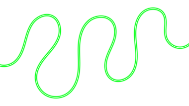 Dinamik Neon Parıltı Dalgası Kurdelesi. Dijital Arkaplan ve Kenarlık için Canlı, Döngülü ve Yumuşak Dalgalı Çizgi Tasarım Elemanları