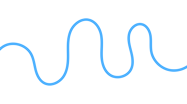Dinamik Neon Parıltı Dalgası Kurdelesi. Dijital Arkaplan ve Kenarlık için Canlı, Döngülü ve Yumuşak Dalgalı Çizgi Tasarım Elemanları