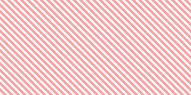 Kusursuz Çapraz Çizgili Şablon Vektör Arkaplanı. Pastel Pembe ve Beyaz Şeker Çizgili Duvar Kağıdı