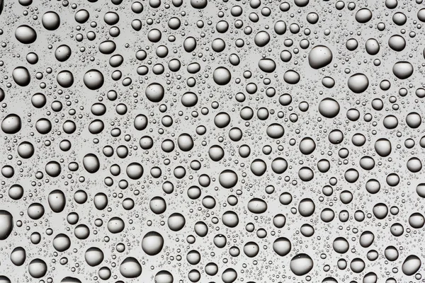 Gotas de água em um fundo preto — Fotografia de Stock