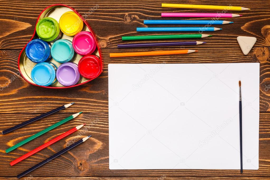 pics Crayon Painting On Paper https depositphotos com 117405008 stock photo paints crayons paper painting sets html
