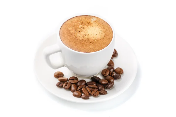 espresso fincan. Beyaz arka plan üzerinde izole