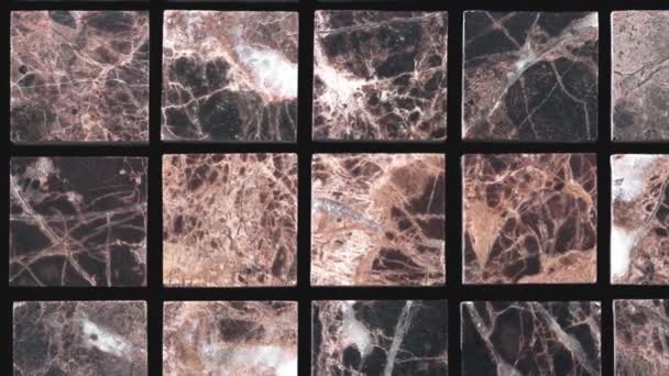 Video Background Texture Brown Marble Mosaic — Stock Video