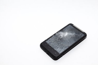 Kırık Smartphone, parçalanmış ekran