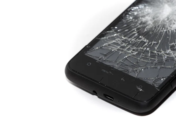 Broken Smartphone, Shattered Screen — Stock Photo, Image