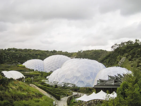 Biodomes in a Valley — Stock Photo, Image