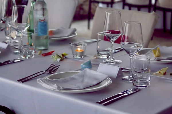 Elegante mesa de jantar — Fotografia de Stock