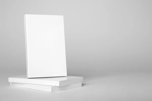 책의 스택을 통해 진짜 흰색 책 — 스톡 사진
