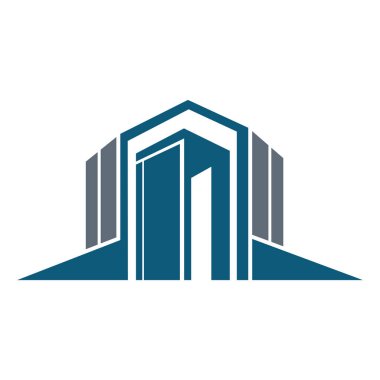 Bina Mimari Yapısı Simge Vektörü Gayrimenkul Logo Şablonu Tasarımı