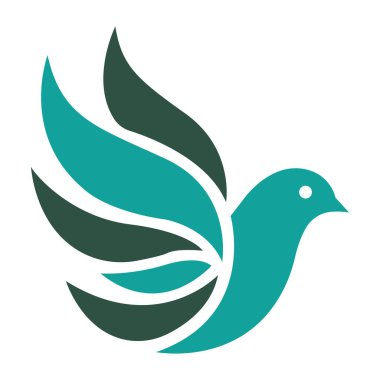 Uçan Kuş Özgürlük Logosu Simge Doğa Şablonu Modern Eko Tasarım Vektörü