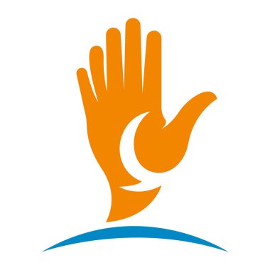  Helping Hand Charity Support Logo Icon Modern Template Design Vector