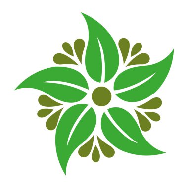 Floral Petal Star Shape Nature Icon Template Modern Vector Logo Design