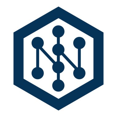 Altıgen Ağ Logosu Şablonu Modern Bağlantı Teknolojisi Vektörü