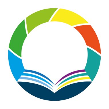 Eğitim Kitabı Çemberi Öğrenme Logosu Tasarımı Akademik Vektör Şablonu Simgesi