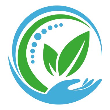 El Yaprağı Çemberi Logosu Tasarımı Doğa Koruma Vektörü Şablonu Simgesi Simgesi