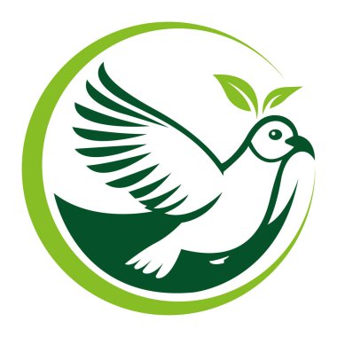Dove Bird Peace Freedom Logo Design Nature Symbol Vector Template Icon
