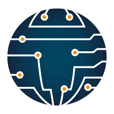 Devre Beyin Dijital Teknolojisi İcat Logosu Vektör Şablonu Tasarımı