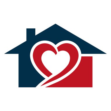 Evde Kalp Logosu Bakımı Sağlık ve Aile Bakımı Tasarımı