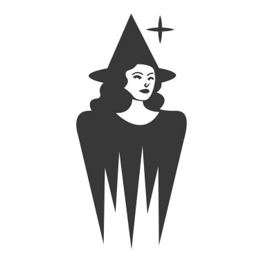 Fantasy, Magic, Storytelling ve Art Brand için Asgari Cadı Karakteri Logosu Tasarımı