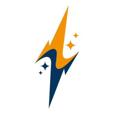 Şimşek Enerjisi Logosu Elektrik İşletme Vektörü Tasarımı.