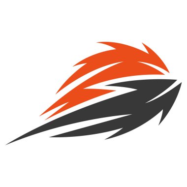 Hız Alevi Kanadı Hızlı Hareket Enerjisi Logosu