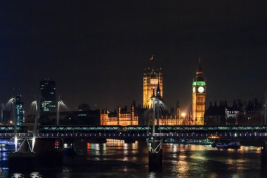 Londra'nın gözü ve Big Ben geceleri, İngiltere