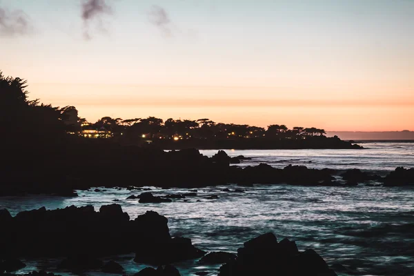 Coucher de soleil à Monterey Bay, Californie — Photo