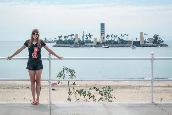 Long Beach, Los Angeles kıza — Stok fotoğraf