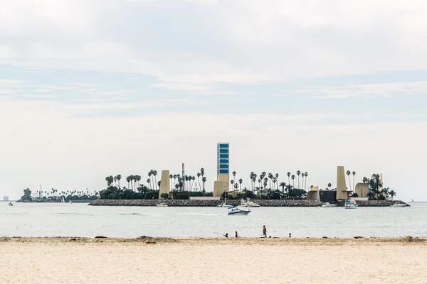 Eiland op Long Beach, Los Angeles — Stockfoto