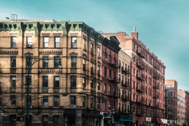 Binaları ve sokakları üst Batı sitesi, Manhattan, New York 