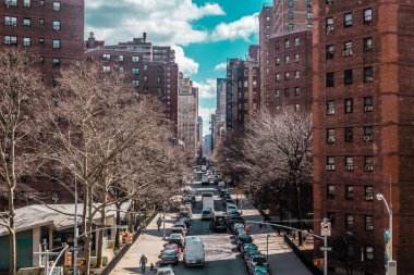 Binaları ve sokakları Midtown Manhattan, New York City yakınındaki