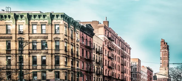 Edifícios e ruas de Upper West Site de Manhattan, Nova York — Fotografia de Stock
