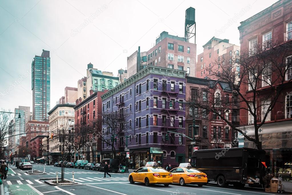 Buildings and streets of Upper West Site of Manhattan, New York 